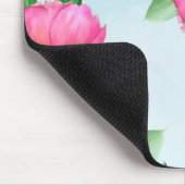 Chic Pink Flora Frische Pasta machen Mousepad (Ecke)