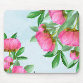 Chic Pink Flora Frische Pasta machen Mousepad (Vorne)
