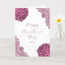 Chic Pink Floral Foto Happy Mother Day