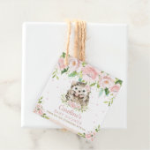 Chic Pink Floral Igel Kinderdusche Danke Geschenkanhänger (Beispiel)