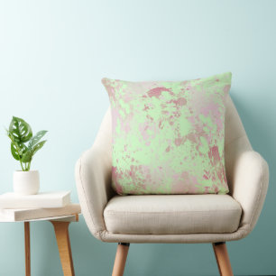 Chic Pink Floral Throw Kissen