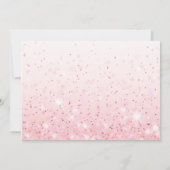 Chic Pink Floral Vielen Dank Dankeskarte (Rückseite)