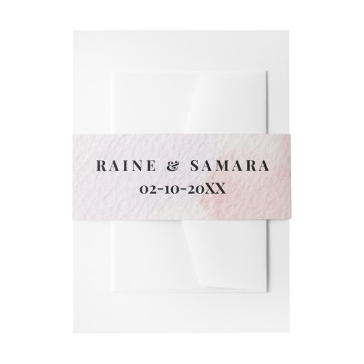 Chic Pink Floral Wedding Einladungsbanderole (Vorderseite Beispiel)