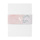 Chic Pink Floral Wedding Einladungsbanderole (Rückseitenbeispiel)