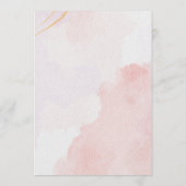 Chic Pink Floral Wedding Programm (Rückseite)