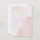Chic Pink Floral Wedding RSVP Karte (Rückseite)