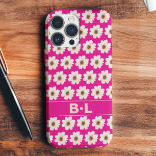 Chic Pink Fuchsia Floral iPhone 16 Hülle