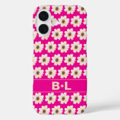 Chic Pink Fuchsia Floral Case-Mate iPhone Hülle (Rückseite)