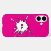 Chic Pink Fuchsia Splash Case-Mate iPhone Hülle (Rückseite (Horizontal))