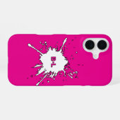 Chic Pink Fuchsia Splash iPhone 16 Hülle (Rückseite (Horizontal))