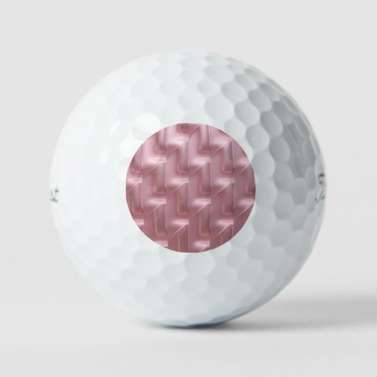 Chic Pink Geometric - Auf dem Kurs stehen Golfball (Vorderseite)