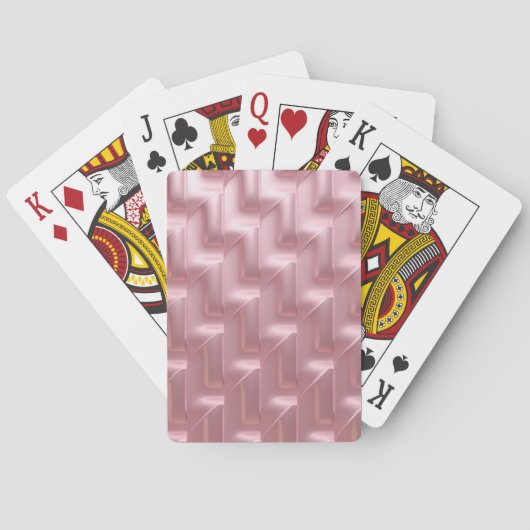 Chic Pink Geometric Design Playing Cards - Stilvol Spielkarten (Rückseite)
