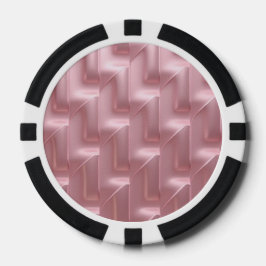 Chic Pink Geometric Poker Chips - Stilvoll und ein