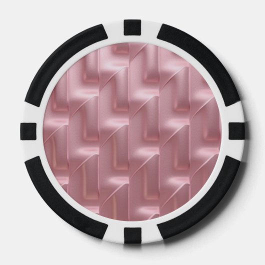 Chic Pink Geometric Poker Chips - Stilvoll und ein (Vorderseite)