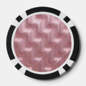 Chic Pink Geometric Poker Chips - Stilvoll und ein (Rückseite)