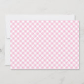 Chic Pink Gingham Pattern Mitteilungskarte (Rückseite)