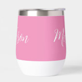 Chic Pink Girls Name White Script Personalisiert (Links)