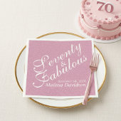 Chic Pink Glitter Siebzig und Fantastischer Geburt Serviette