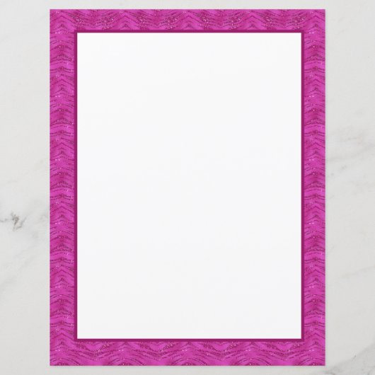 Chic Pink Glitter Zebra Pattern Personalized (Rückseite)