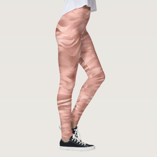 Chic Pink Glitz Zebra Print Leggings (Rechts)