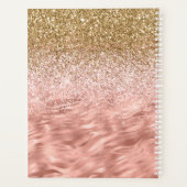 Chic Pink Glitz Zebra Print Planer (Rückseite)