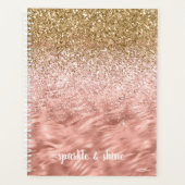 Chic Pink Glitz Zebra Print Planer (Vorderseite)