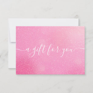 Chic Pink Glitzer Geschenkgutschein