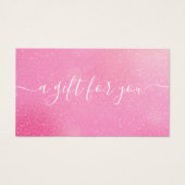 Chic Pink Glitzer Geschenkgutschein (Vorderseite)