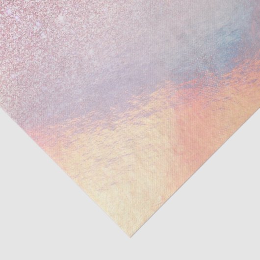 Chic Pink Glitzer Iridescent Holographic Gradient Seidenpapier (Ausschnitt)