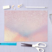 Chic Pink Glitzer Iridescent Holographic Gradient Seidenpapier (Handwerk)