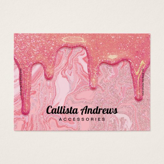 Chic Pink Glitzer Marmorsäulen Tropfen Armlehne An (Vorderseite)