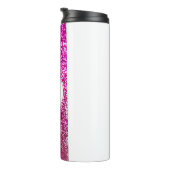 Chic Pink Glitzer Monogram Name Thermosbecher (Nach rechts gedreht)