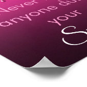 Chic Pink Glitzer Sparkle Motivierend Luxus Poster (Ecke)