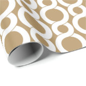 Chic pink gold abstrakte geometrische Muster monog Geschenkpapier (Rolleneckpunkt)