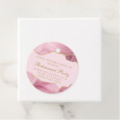 Chic Pink Gold Agate Custom Retirement Party Geschenkanhänger (Beispiel)