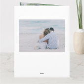 Chic Pink Gold Blumengrün Blumen Hochzeitsgrat Fot Dankeskarte (Rückseite)