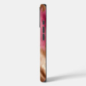 Chic Pink Gold Faux Fur Case-Mate iPhone Hülle (Rückseite / Links)