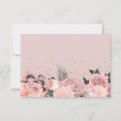 Chic Pink & Gold Geburtstagsparty RSVP Karte (Rückseite)