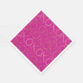Chic Pink Gold Glam XOXO Serviette (Ecke)