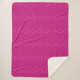Chic PInk Gold Glam XOXO Sherpadecke