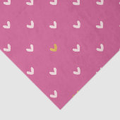 Chic Pink Gold Hearts Seidenpapier (Ausschnitt)