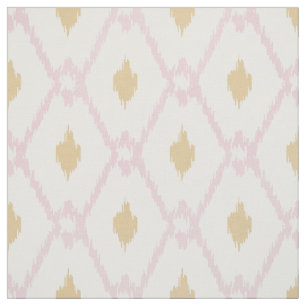 Chic pink Gold-Kat-Stamm-Diamant-Muster Stoff