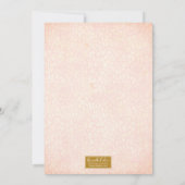 Chic Pink & Gold Leopard Sweet 16 Party Einladung (Rückseite)