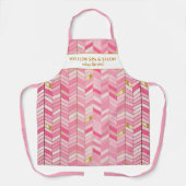 Chic Pink Gold Muster Custom Wellness-Center, Salo Schürze (Vorderseite)