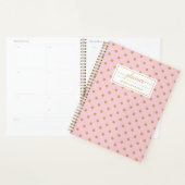 Chic Pink Gold Polka Dots Muster Planer (Anzeige)