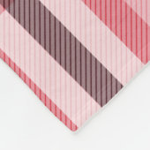 Chic Pink & Graues Kariertes Modedesign Fleecedecke (Ecke)