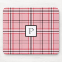 Chic Pink & Graues Kariertes Modedesign