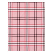 Chic Pink & Graues Kariertes Modedesign-Party Tischdecke (Vorderseite)