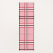 Chic Pink & Graues Kariertes Modedesign Yogamatte (Vorderseite)