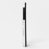 Chic Pink Gray Snowflake Monogram auf Weiß Case-Mate iPhone Hülle (Hinten/Links)